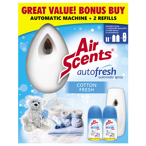 AutoFresh Automatic Spray Unit Value Pack – Cotton Fresh - Air